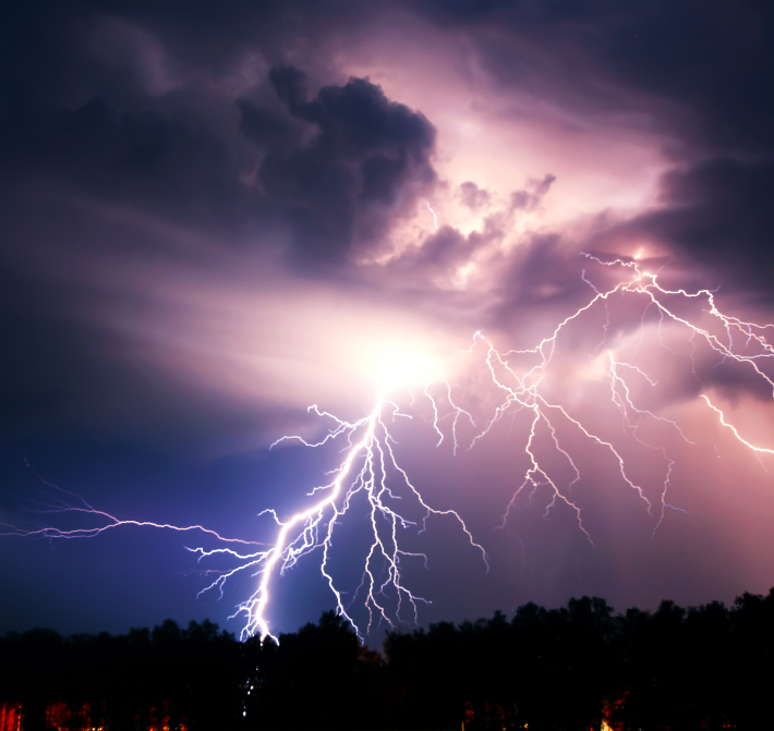 Lightning clouds
