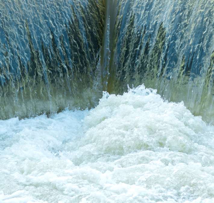 Dam water